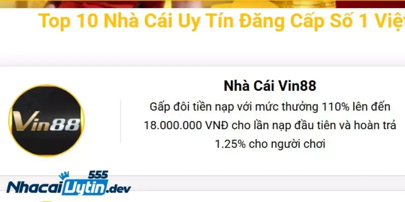 Top 10 nhà cái uy tín - Khám phá thế giới cá cược trực tuyến an toàn và đáng tin cậy